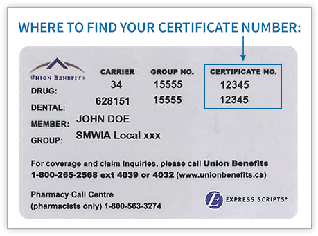 Instructions for finding certificate number.